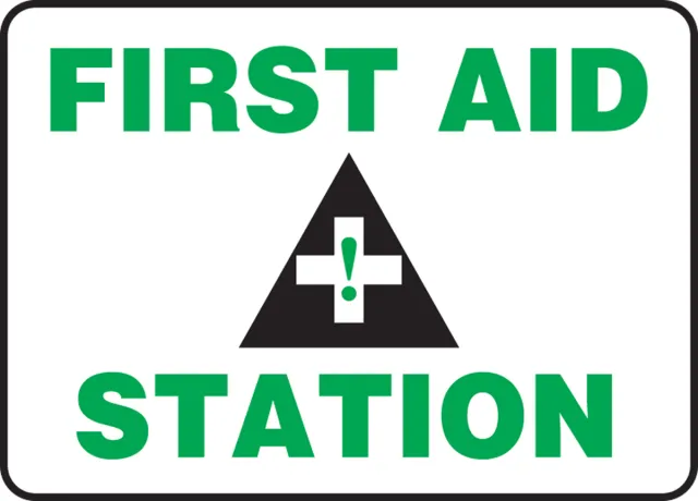 Accuform FRMFSD410XP Safety Sign: First Aid Station