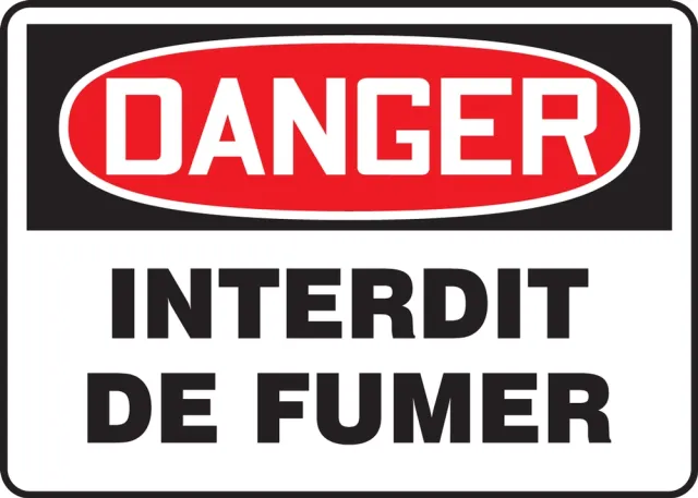 Accuform FRMSMK132VS OSHA Danger Safety Sign: No Smoking