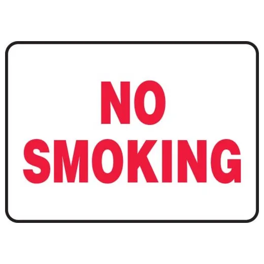 Accuform FRMSMK419XP 14"" x 20"" Safety Sign: No Smoking Red Accu-Shield