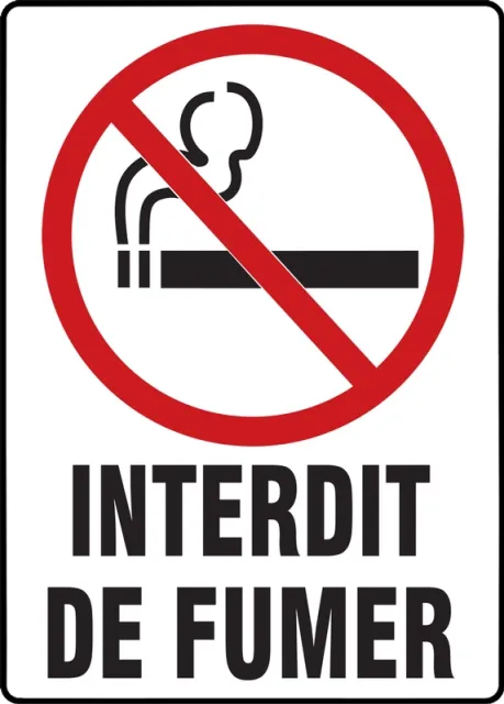 Accuform FRMSMK982XT Bilingual Safety Sign: No Smoking (Symbol)