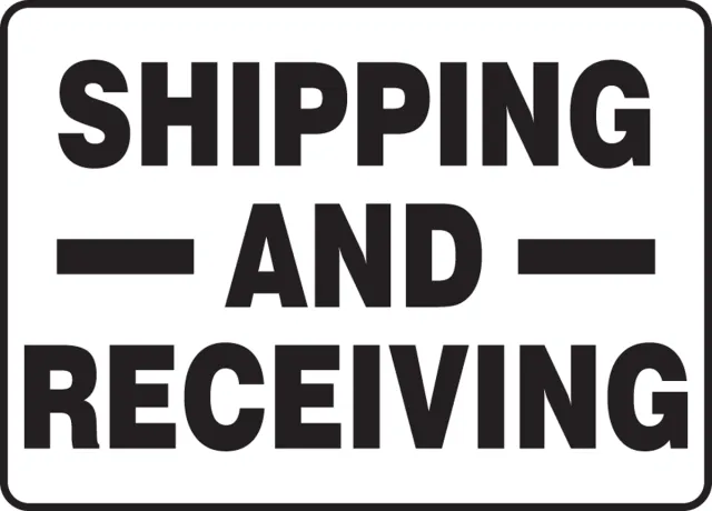 Accuform FRMVHR572XP Safety Sign: Shipping and Receiving
