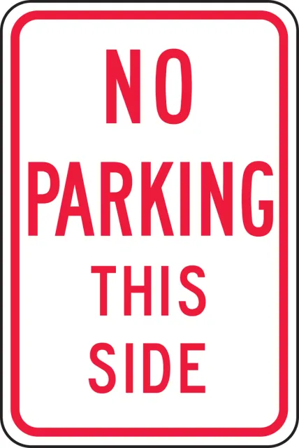 Accuform FRP101RA No Parking Traffic Sign: This Side