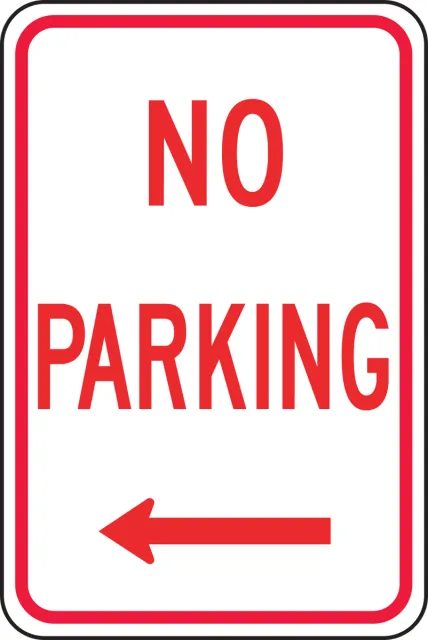 Accuform FRP112RA Traffic Sign: No Parking (Left Arrow)