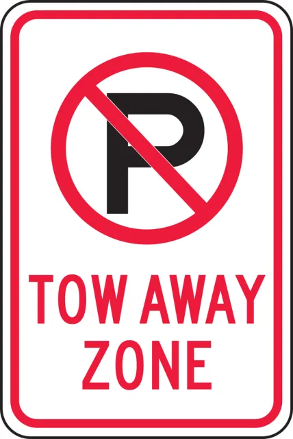 Accuform FRP142RA Traffic Sign: Tow Away Zone
