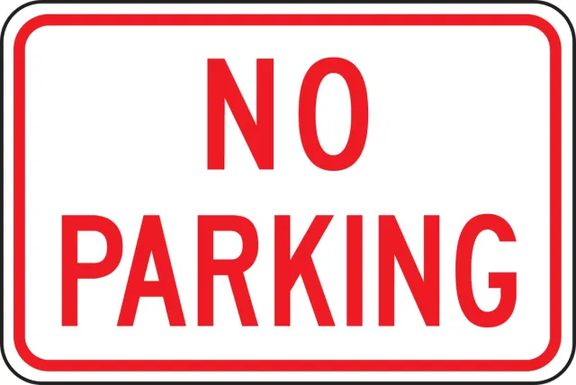 Accuform FRP157RA Parking Sign: No Parking (Landscape)