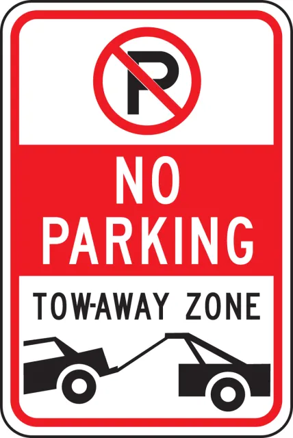 Accuform FRP161RA No Parking Traffic Sign: Tow-Away Zone