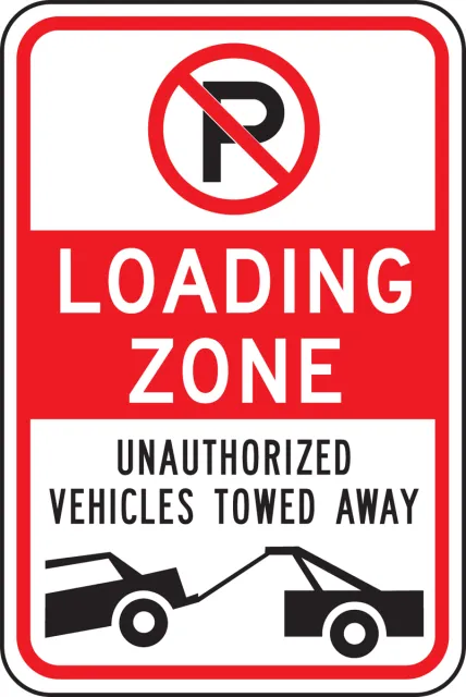 NO PARKING SIGNS 18 X 12 ENGINEER FRP176RA