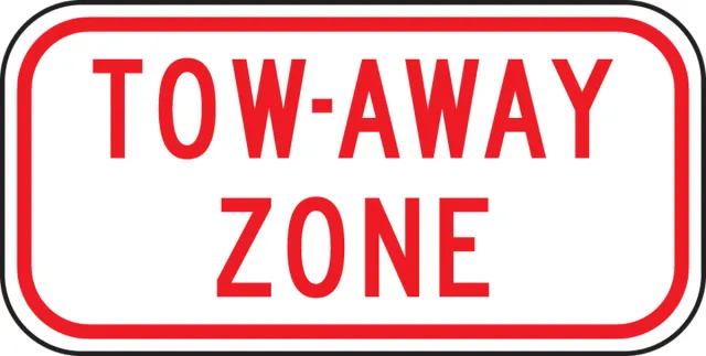 NO PARKING SIGNS 6 X 12 ENGINEER FRP184RA