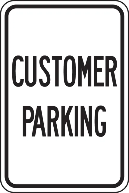 Accuform FRP194RA Traffic Sign: Customer Parking