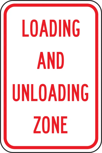 Accuform FRP203RA Traffic Sign: Loading and Unloading Zone
