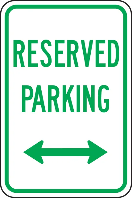 Accuform FRP208RA Traffic Sign: Reserved Parking (Double Arrow)
