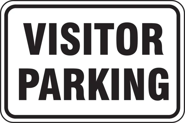 Accuform FRP213RA Traffic Sign: Visitor Parking