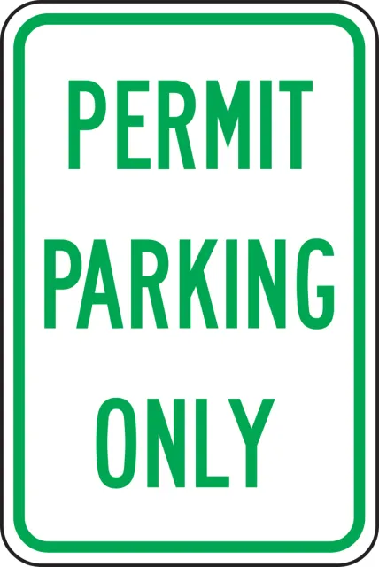 Accuform FRP238RA Traffic Sign: Permit Parking Only