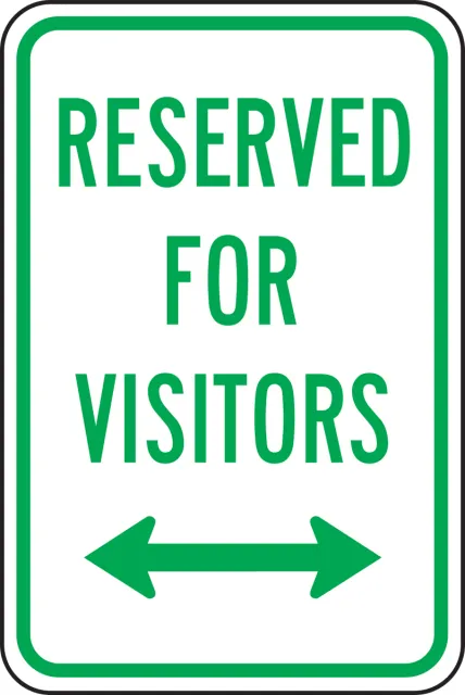 Accuform FRP265RA Traffic Sign: Reserved for Visitors (Double Arrow)