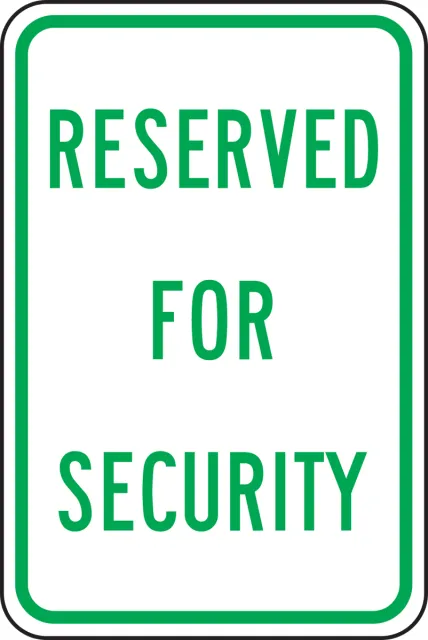 Accuform FRP269RA Traffic Sign: Reserved for Security