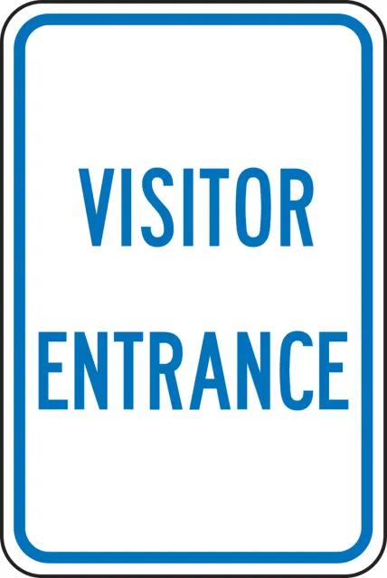 Accuform FRP274RA Traffic Sign: Visitor Entrance