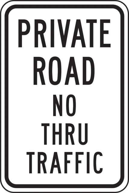 Accuform FRP283RA Private Road Traffic Sign: No Thru Traffic
