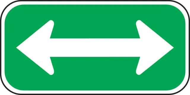 Accuform FRP288RA Traffic Sign: (Double Arrow)