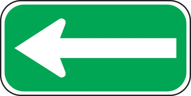 Accuform FRP289RA Traffic Sign: (Left Arrow)
