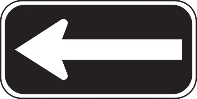 Accuform FRP290RA Traffic Sign: (Left Arrow)