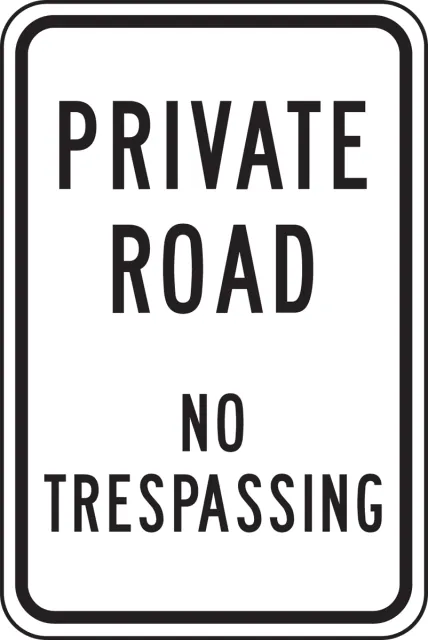 Accuform FRP293RA Private Road Traffic Sign: No Trespassing