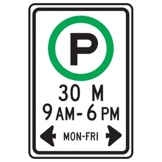 Accuform FRP370DP 18"" x 12"" Parking Sign - Hours Red DG High Prism