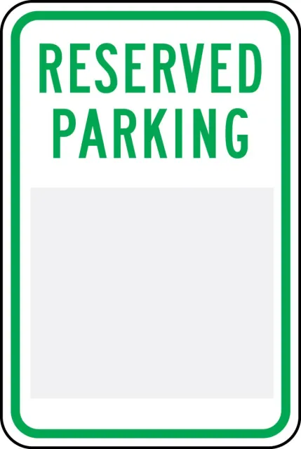 Accuform FRP642 Changeable Parking Sign: Reserved Parking _