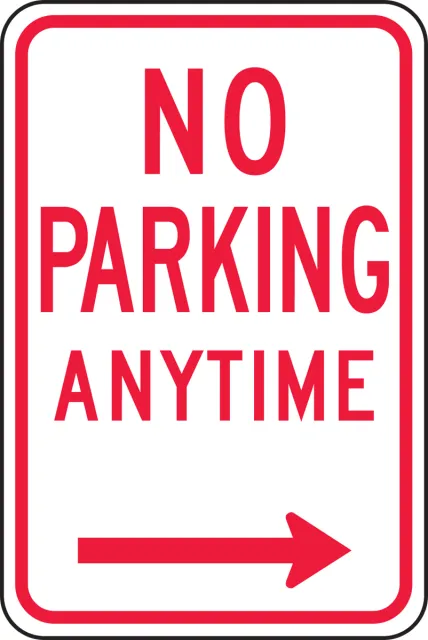 NO PARKING SIGNS 18 in  X 12 in  ENGINEER