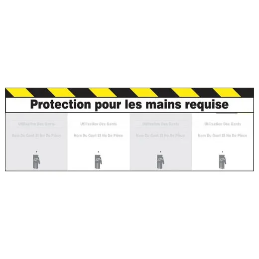 Accuform FRPPL404 24"" x 18"" The Glove Board 5S / Lean Hand Protection Board Red Engineer Grade Reflective Aluminum (.080)