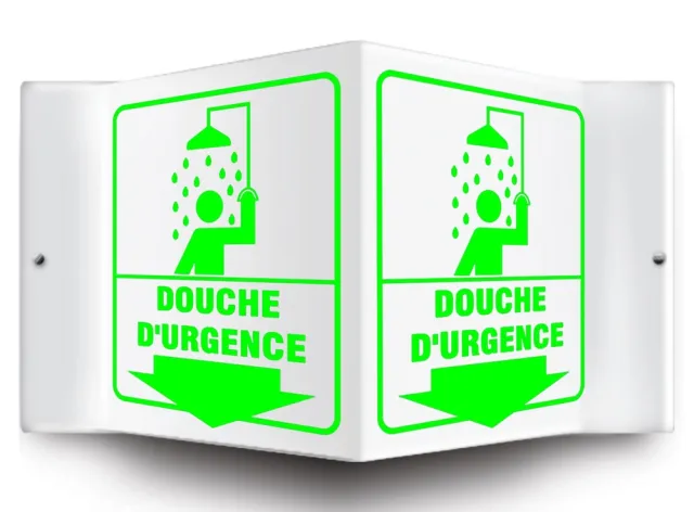 Accuform FRPSP608 French Projection Sign: Douche D'Urgence