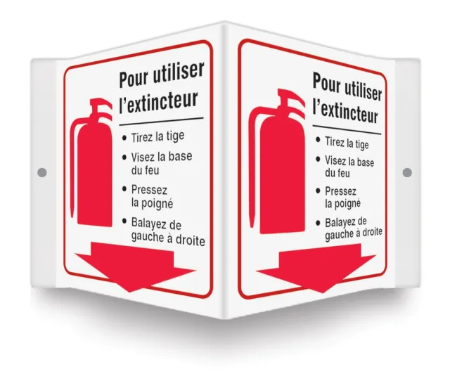 Accuform FRPSP615 Projection Sign: To Use Fire Extinguisher