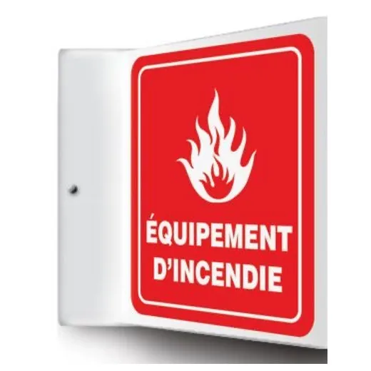 Accuform FRPSP722 24"" x 18"" Projection Sign: Fire Equipment Red Engineer Grade Reflective Aluminum (.080)