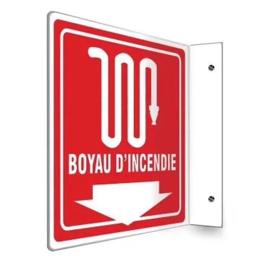 Accuform FRPSP724 24"" x 18"" Projection Sign: Fire Hose, Symbol Red Engineer Grade Reflective Aluminum (.080)