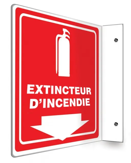 Accuform FRPSP729 Projection Sign: Fire Extinguisher (White/Red)