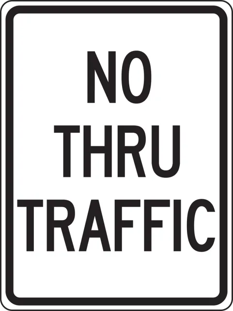 Accuform FRR126HP Facility Traffic Sign: No Thru Traffic