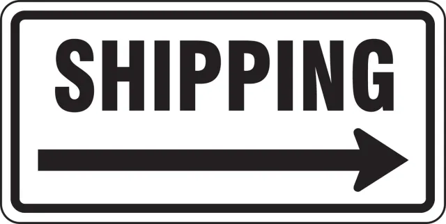 Accuform FRR258HP Facility Traffic Sign: Shipping, Right Arrow