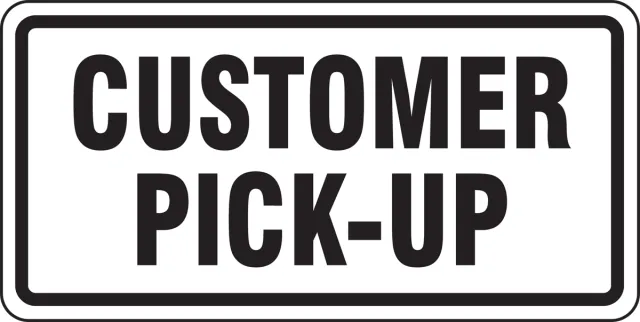 Accuform FRR264RA Facility Traffic Sign: Customer Pick-Up