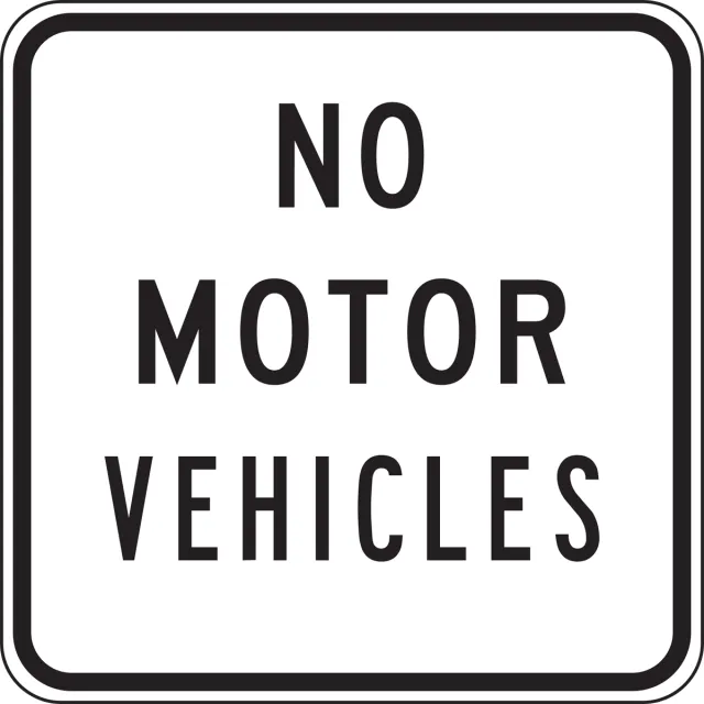 Accuform FRR272DP Bicycle & Pedestrian Sign: No Motor Vehicles