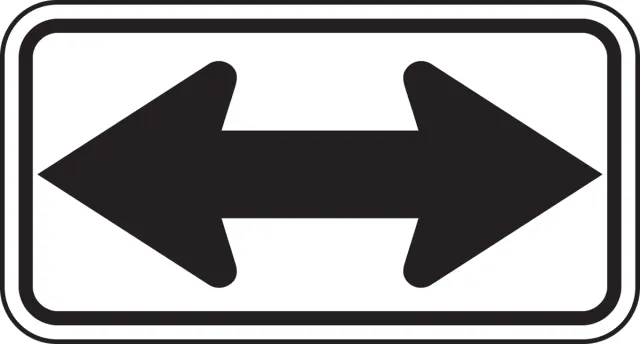 Accuform FRR291DP Direction Sign: Double-Headed Arrow