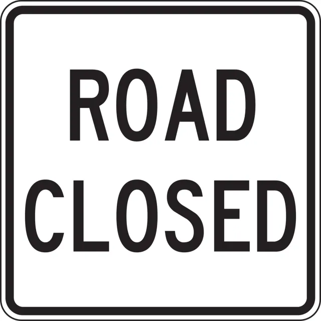 Accuform FRR322HP Facility Traffic Sign: Road Closed