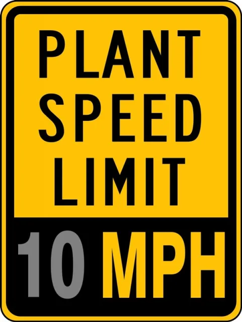 Accuform FRR32710HP Speed Limit Sign: Plant Speed Limit _ MPH