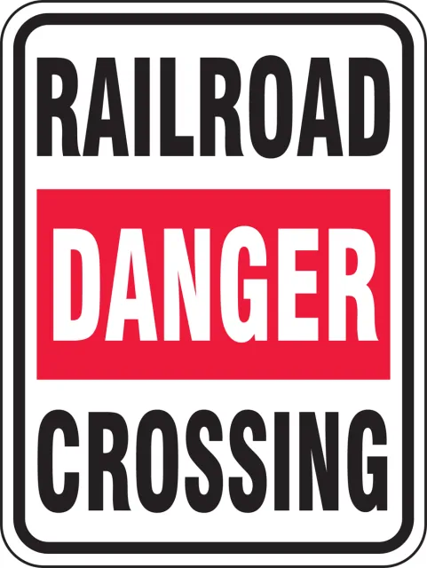 Accuform FRR333HP Rail Sign: Danger - Railroad Crossing