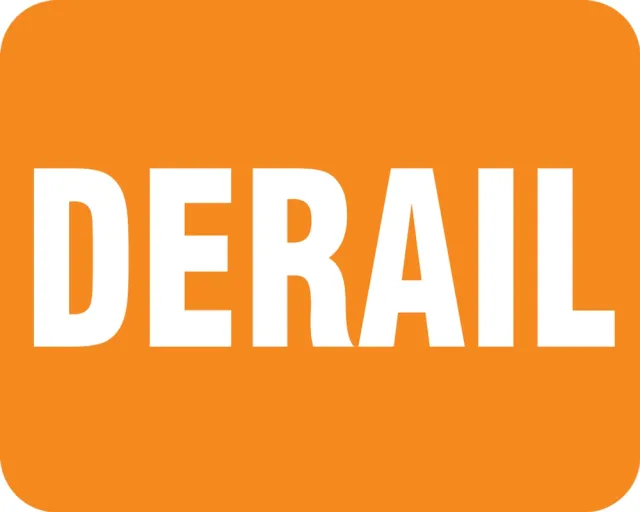 Accuform FRR361OR Railroad Clamp Sign: Derail