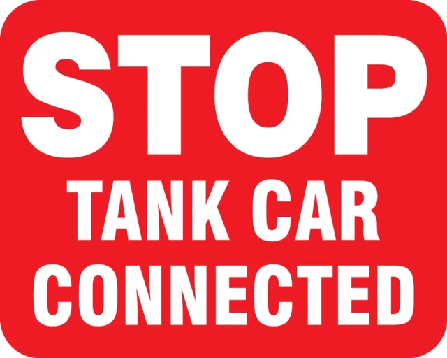 Accuform FRR364RD Railroad Clamp Sign: Stop - Tank Car Connected
