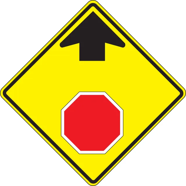 Accuform FRR371DP Stop and Yield Sign: Stop Ahead