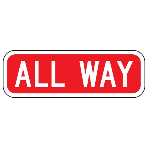 Accuform FRR372DP Stop and Yield Sign: All Way