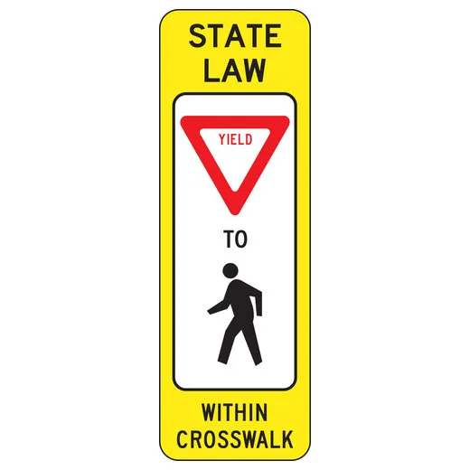 Accuform FRR436HP Pedestrian Crossing Sign (Without Base)