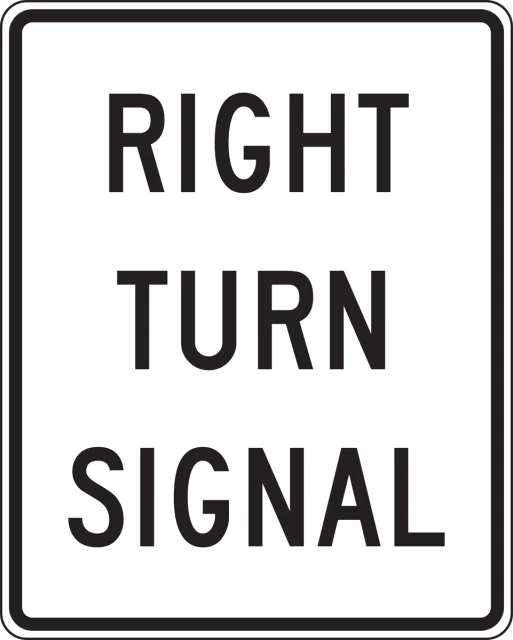 Accuform FRR472RA Intersection Sign: Right Turn Signal