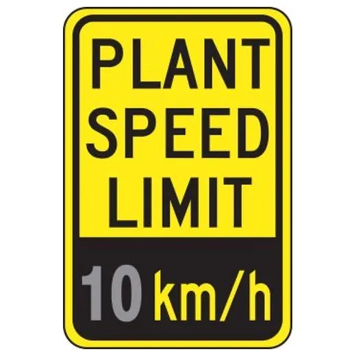 Accuform FRR4785RA 18"" x 12"" Speed Limit Sign: Plant Speed Limit _ km/h Red Engineer-Grade Prismatic