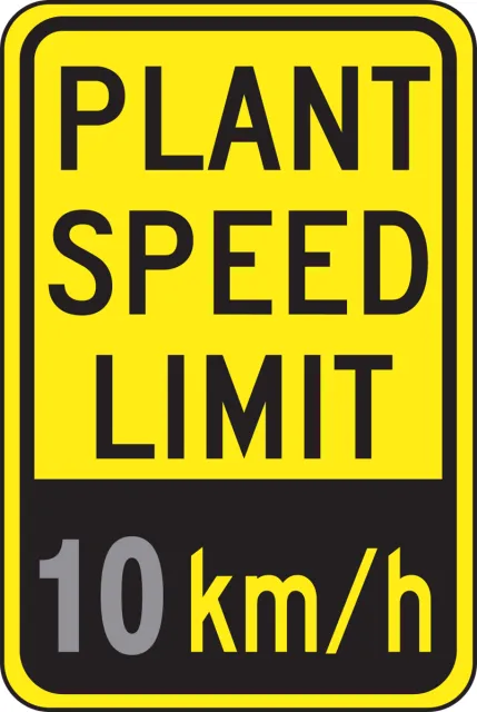 Accuform FRR4788DP Speed Limit Sign: Plant Speed Limit _ km/h